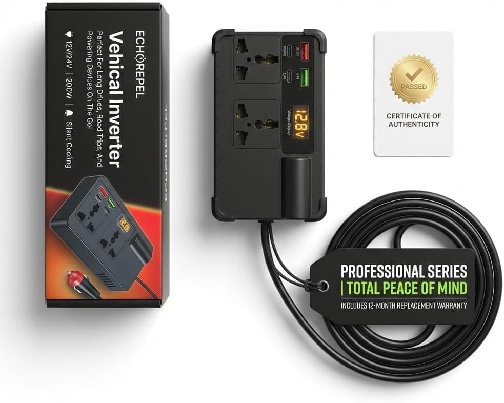 EchoRepel 200W pure sine wave car inverter - view 2