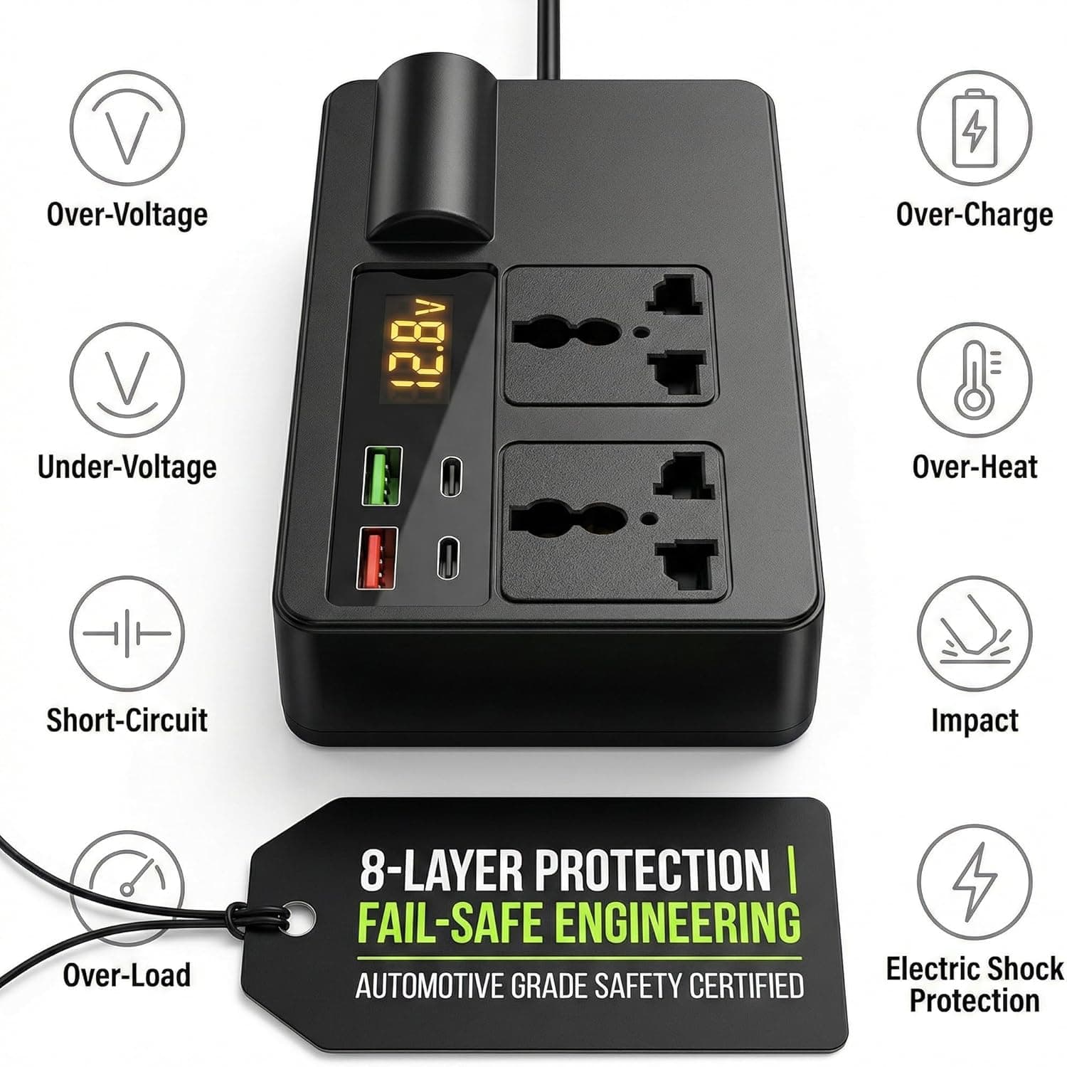 EchoRepel 200W pure sine wave car inverter - view 6