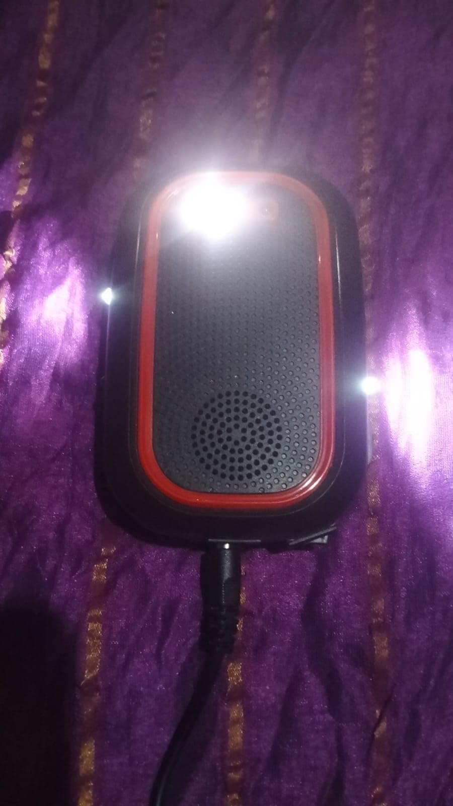 Aditi's Echo Repel operating in white LED battery mode
